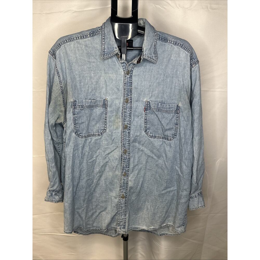 Vintage Levi's Red Tab Denim Shirt - Men's Size Large - Made in Hong Kong